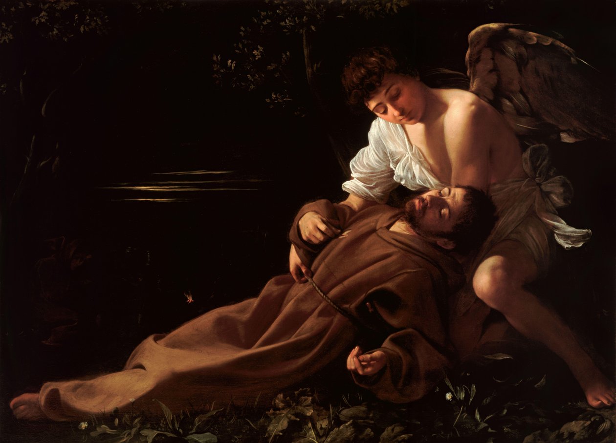 Francis of Assisi in Ecstasy av Michelangelo Merisi Caravaggio