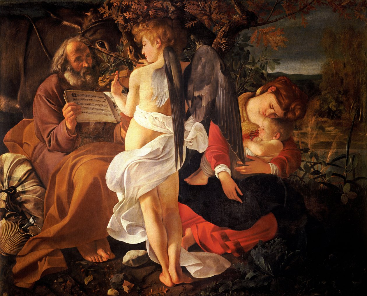 Vila på flykten till Egypten av Michelangelo Merisi Caravaggio