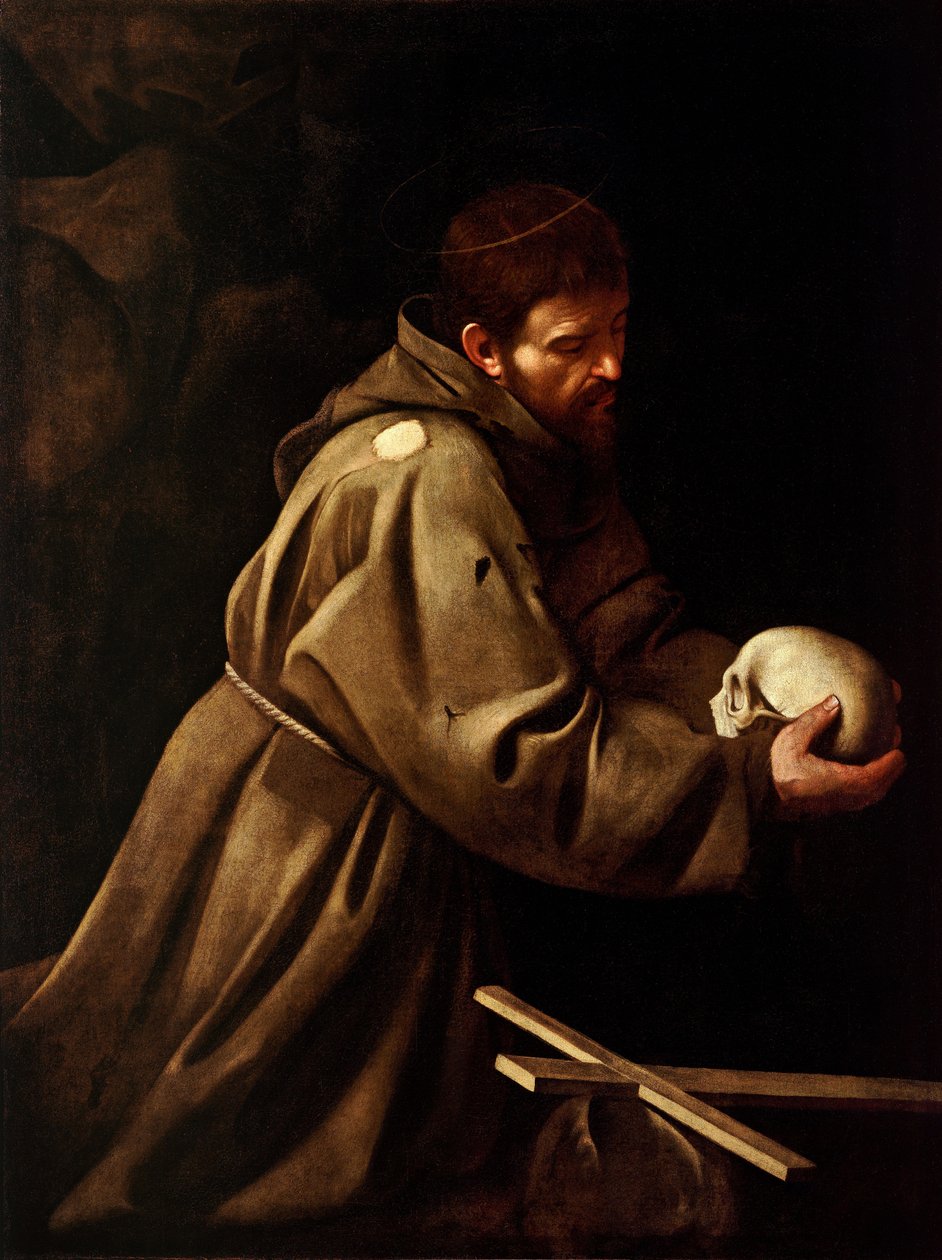 Saint Francis in Prayer av Michelangelo Merisi Caravaggio