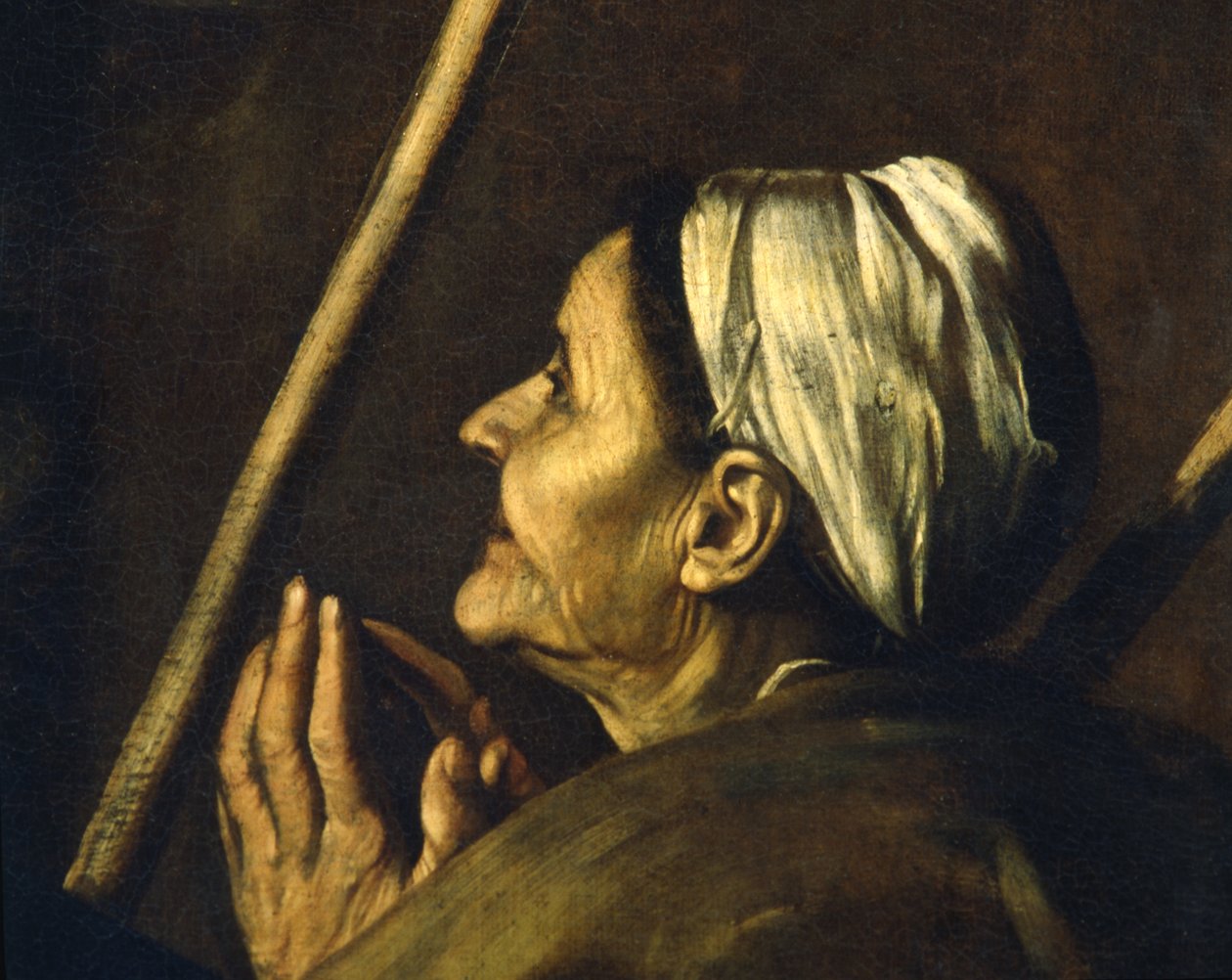 Detalj från Madonna av Loreto, c.1606 av Michelangelo Merisi Caravaggio