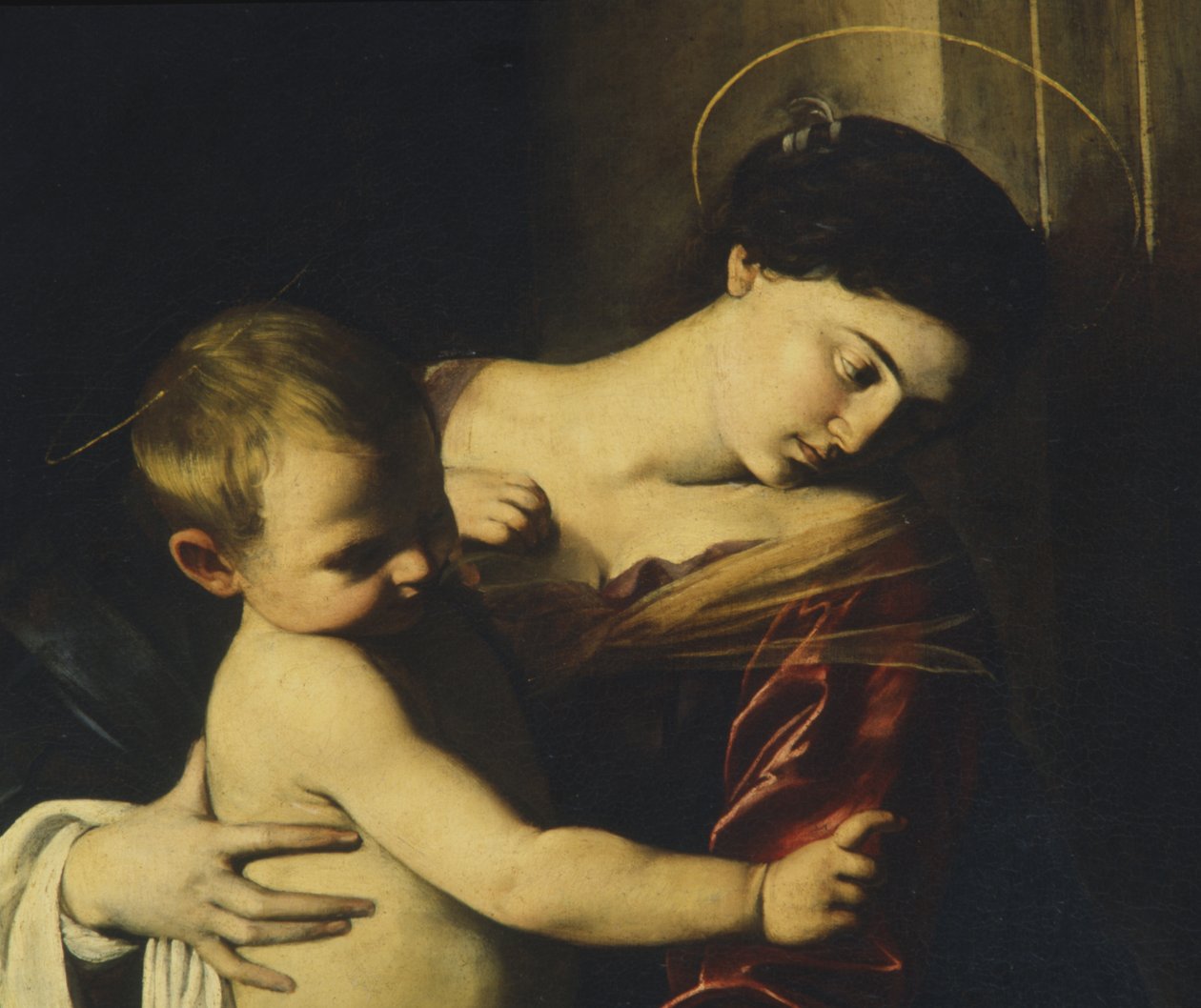 Detalj från Madonna av Loreto, c.1606 av Michelangelo Merisi Caravaggio