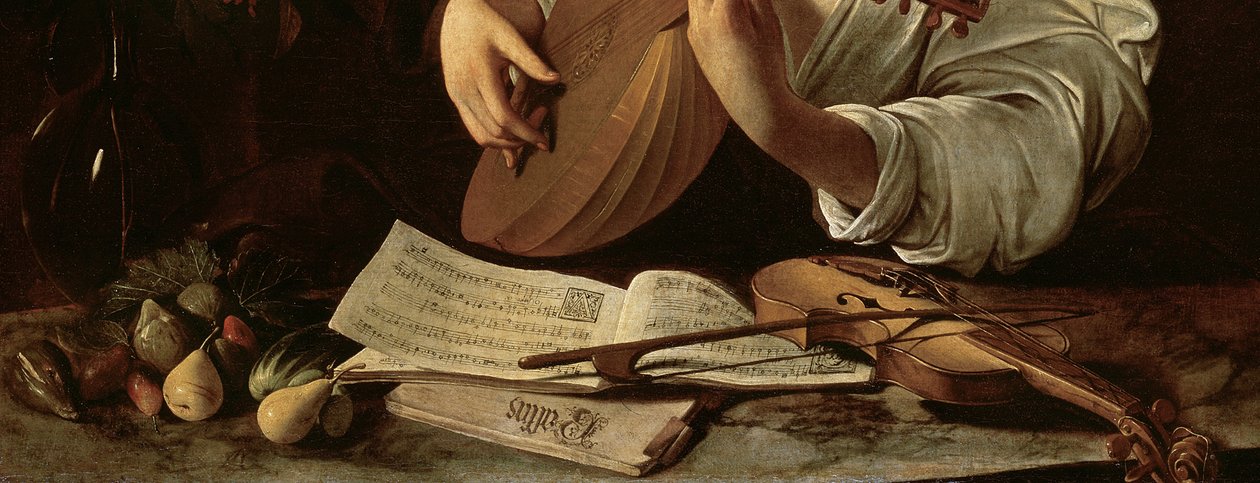 Lutspelaren, ca 1595 av Michelangelo Merisi Caravaggio