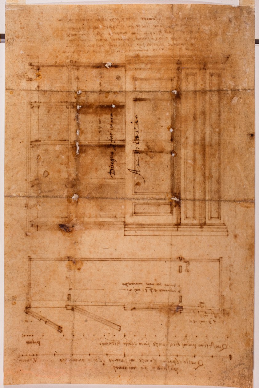 Garderobsteckning av Michelangelo (after) Buonarroti