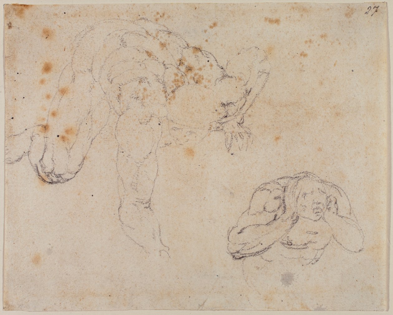 Kopia från den sista domen av Michelangelo (after) Buonarroti
