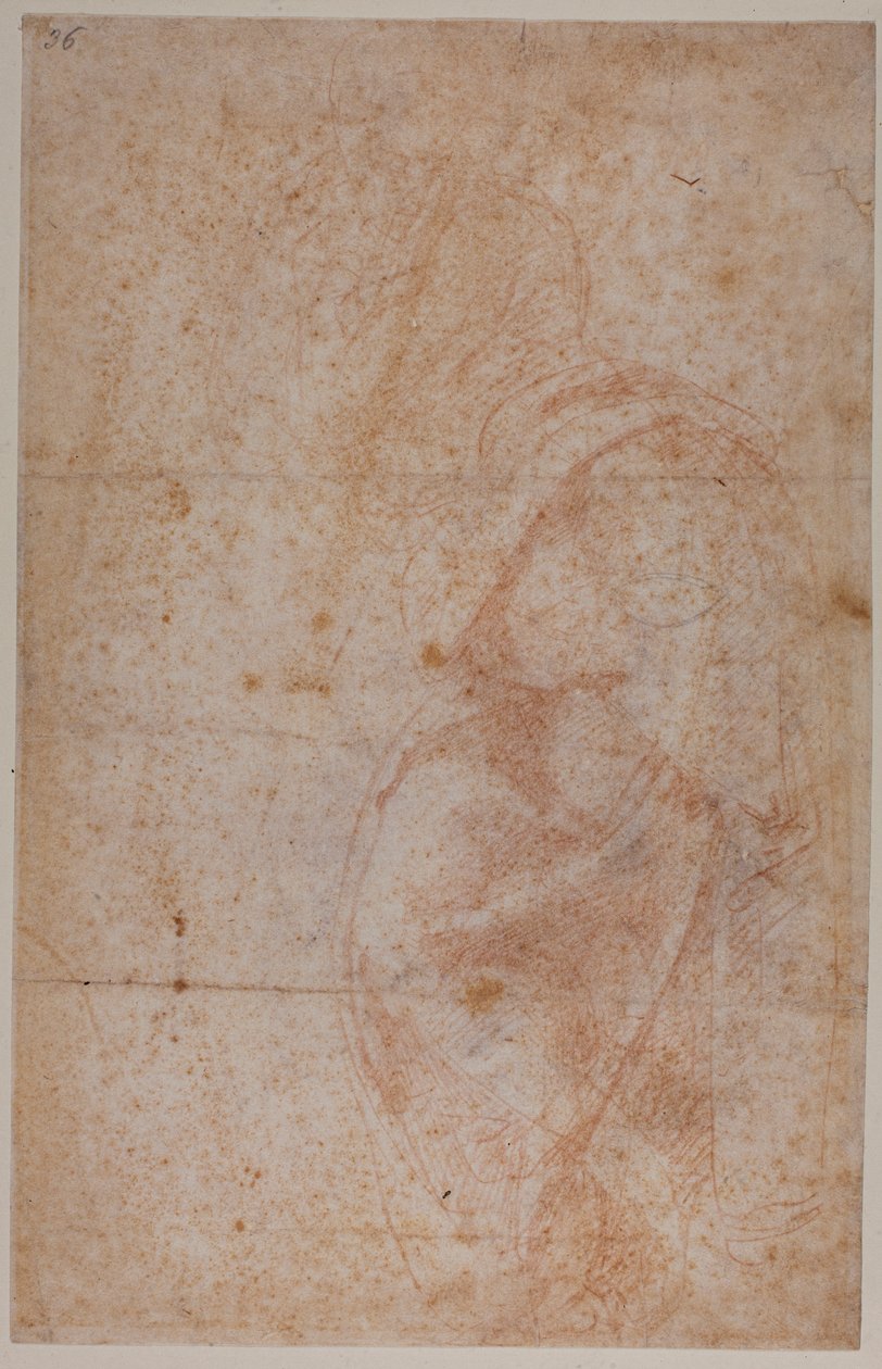 Figurstudier av Michelangelo (after) Buonarroti