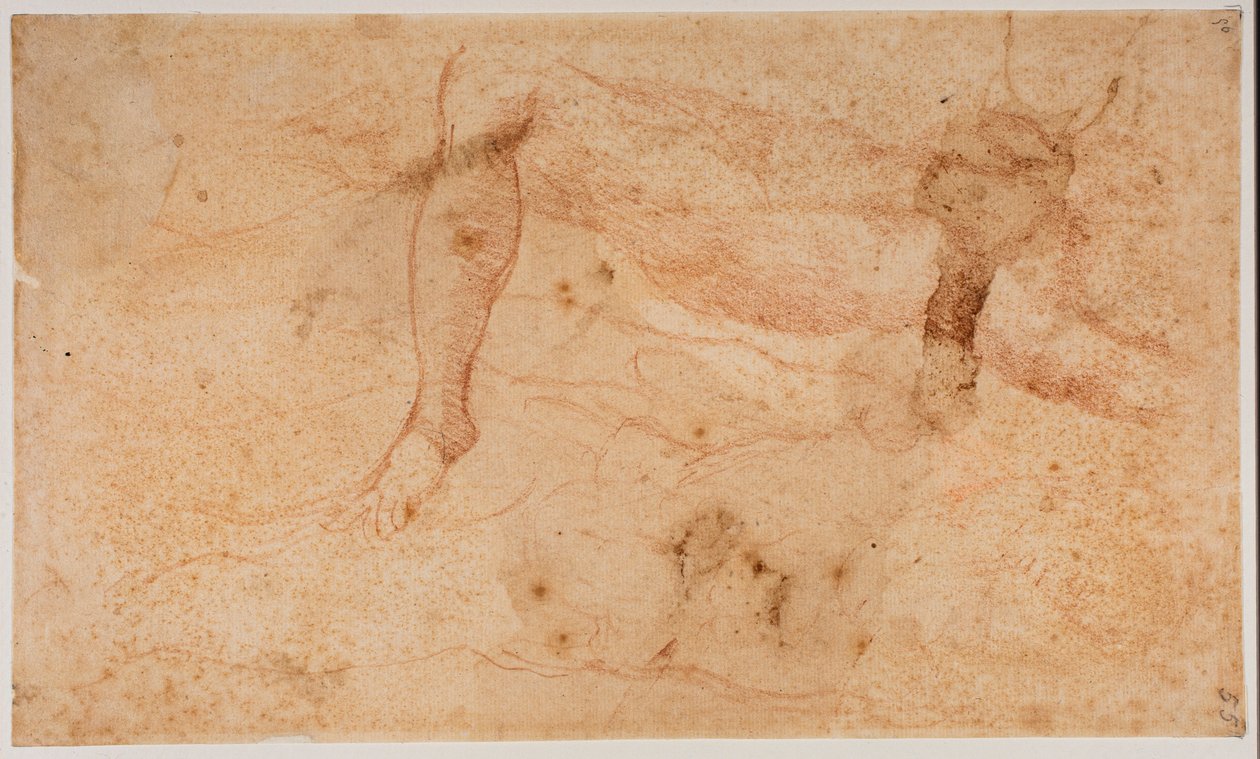 Studier av nakenstudier av Michelangelo (after) Buonarroti