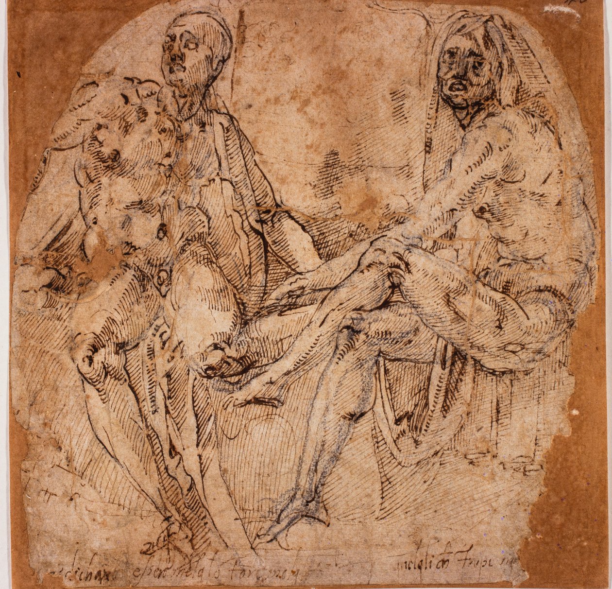 Studier av nakenstudier av Michelangelo (after) Buonarroti