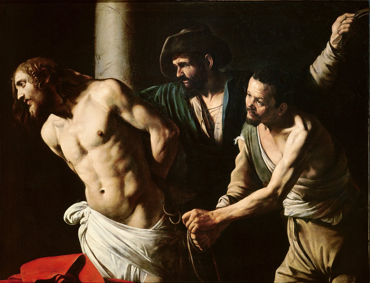 The Flagelation of Christ, c.1605-7 (olja på duk) av Michelangelo (attr. to) Caravaggio