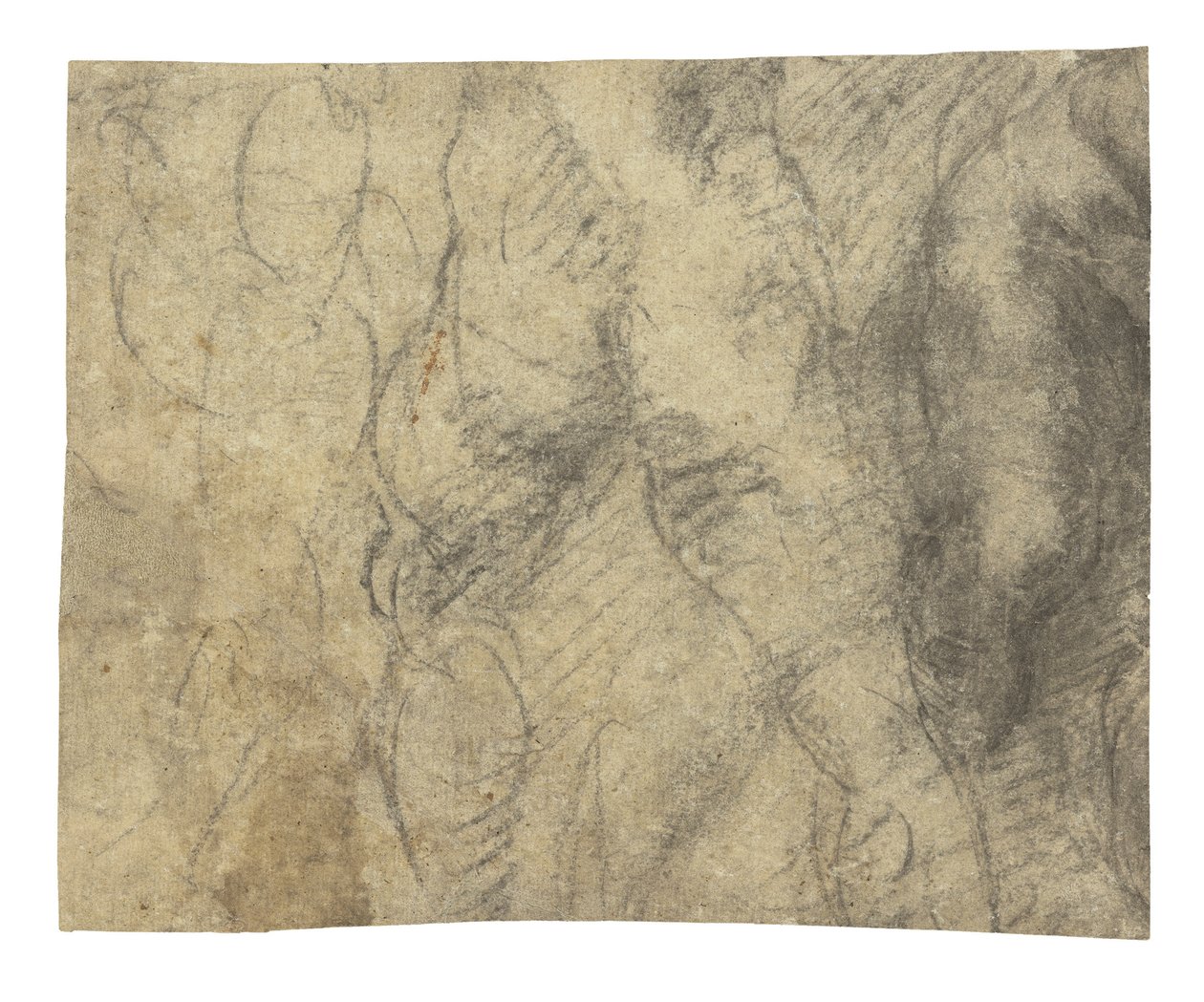 En manlig naken sedd bakifrån av Michelangelo Buonarroti
