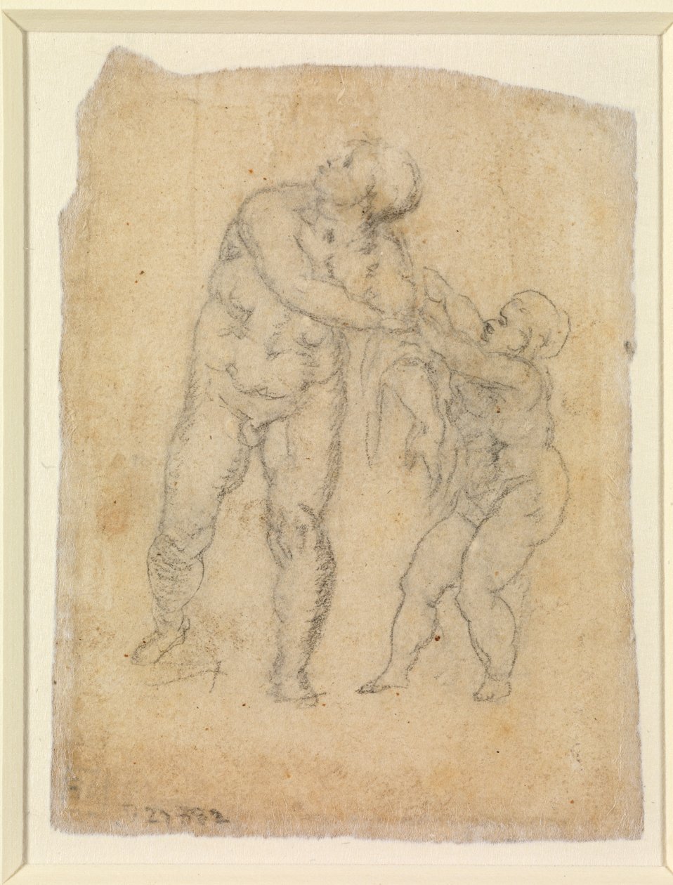 Aeneas och ett barn (verso), n.d. (penna på papper) [se 5934522] av Michelangelo Buonarroti