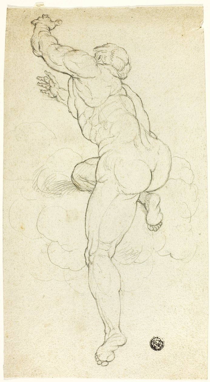 Stigande manlig naken av Michelangelo Buonarroti