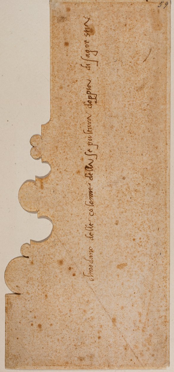 Basprofil för pelare för den nya sakristian av Michelangelo Buonarroti