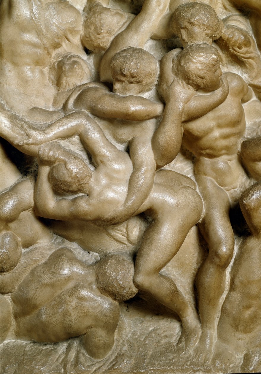 Slaget vid Lapiths mot kentaurerna av Michelangelo Buonarroti