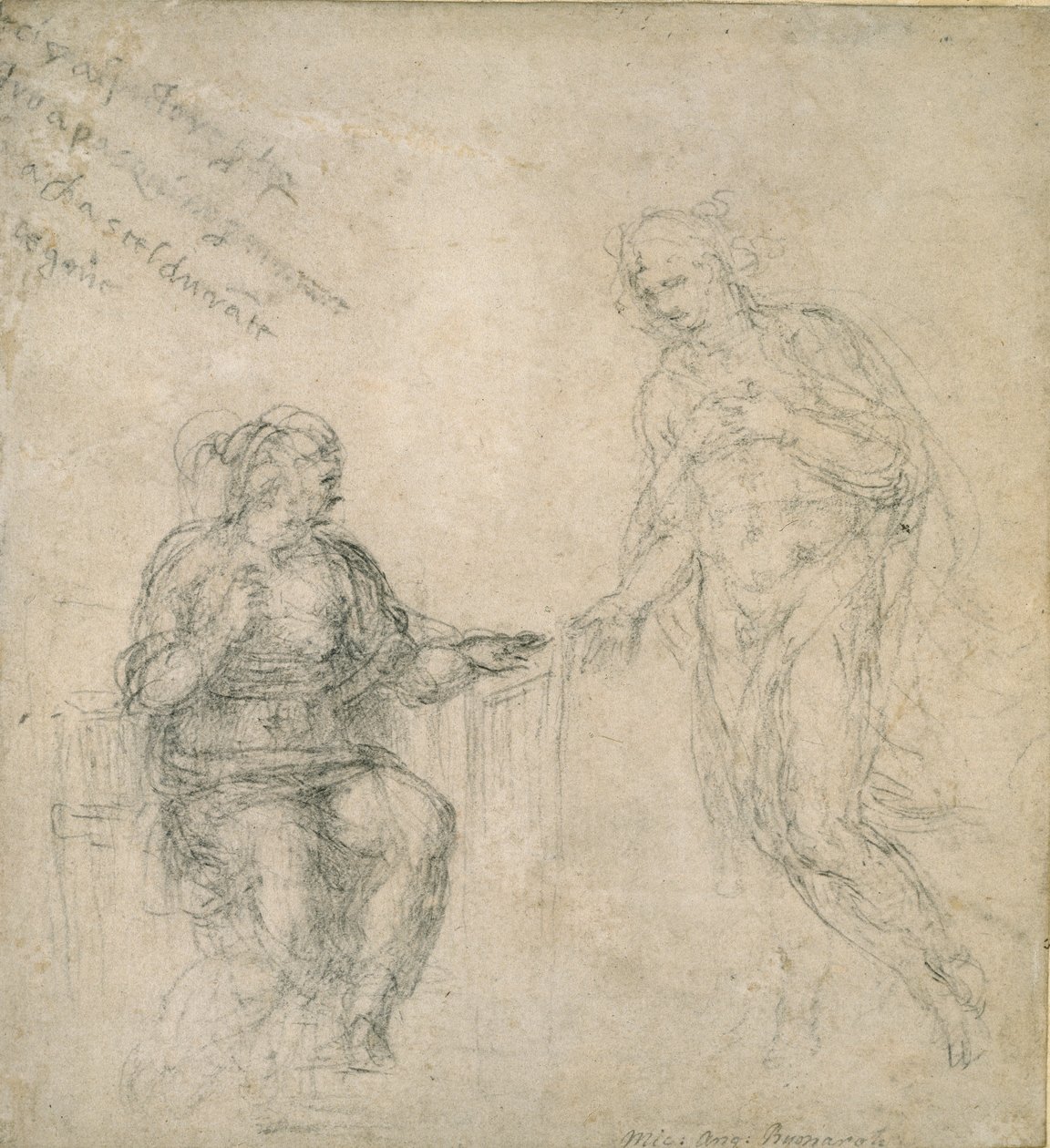 Kristus tar farväl av sin moder efter uppståndelsen, 1500-talet av Michelangelo Buonarroti
