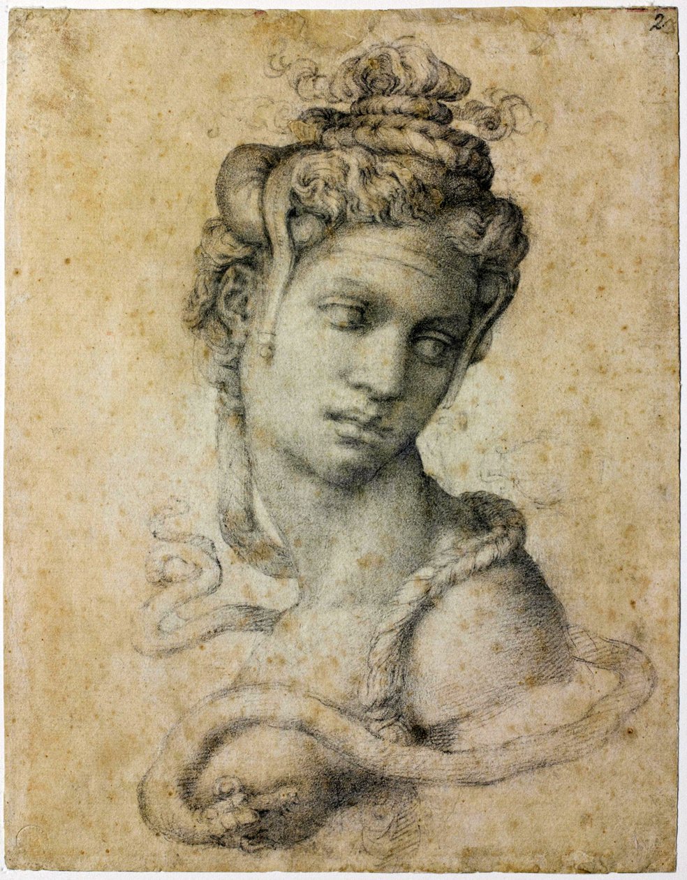 Cleopatra, ca 1535 av Michelangelo Buonarroti