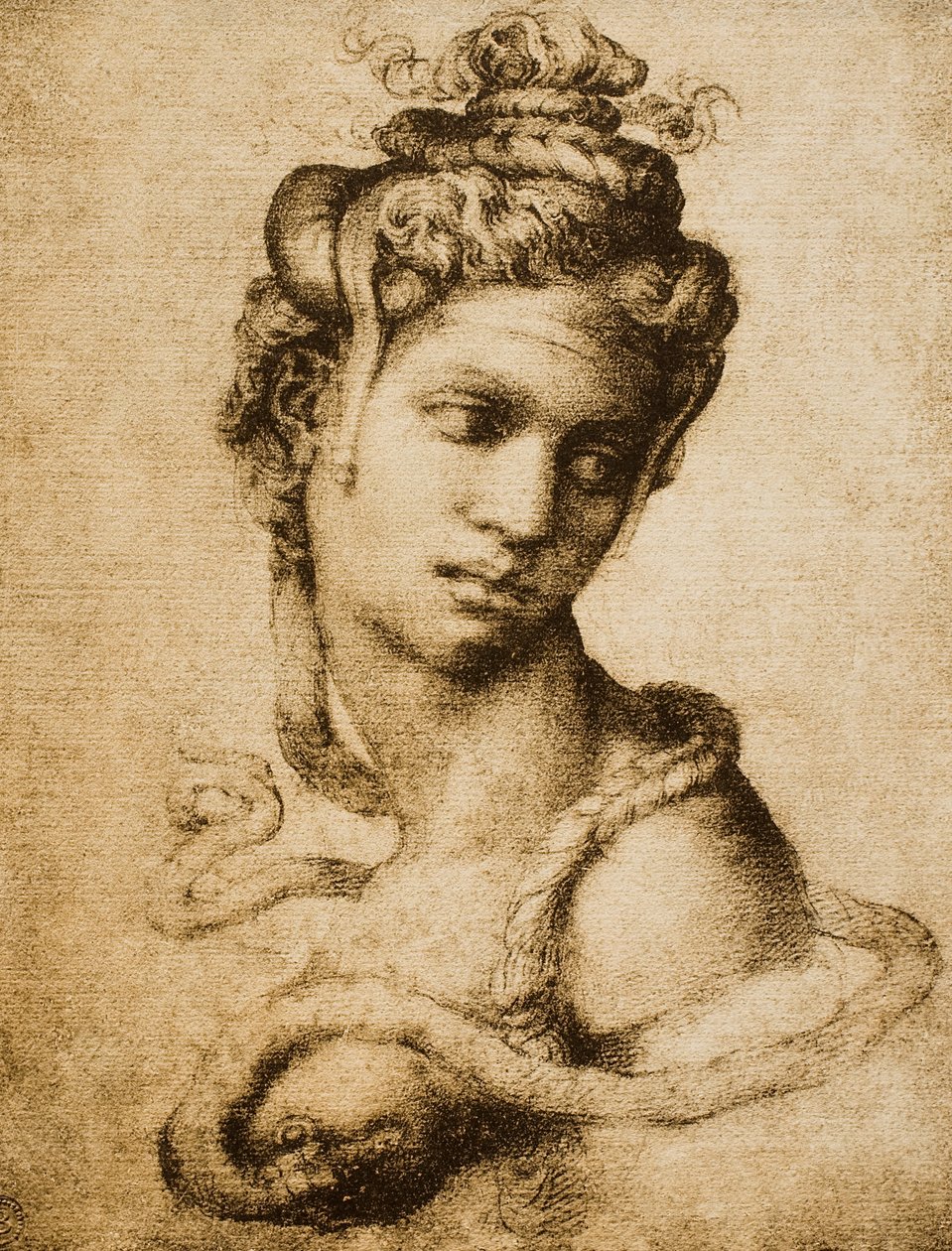 Cleopatra, teckning av Michelangelo för Tommaso Cavalieri. Casa Buonarroti, Florens av Michelangelo Buonarroti