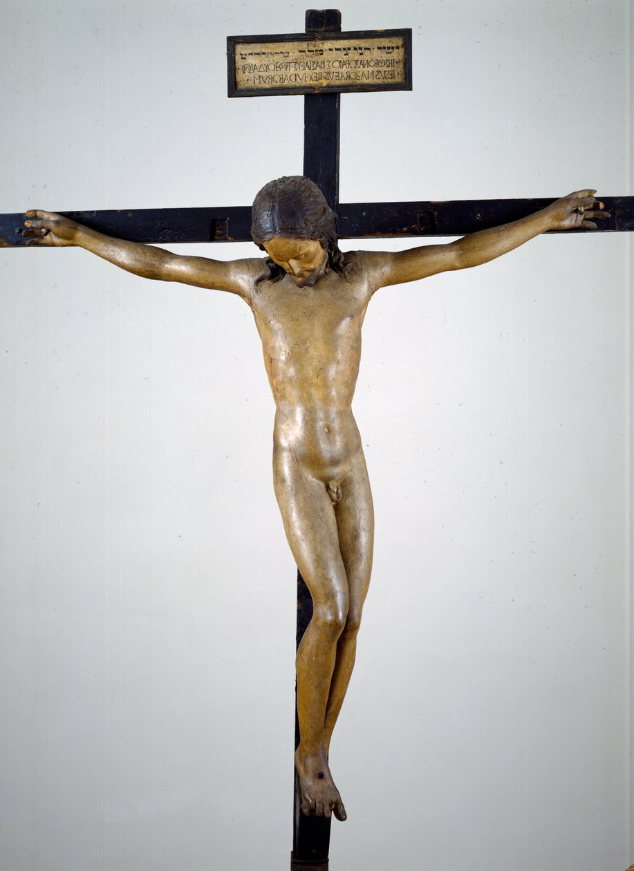 Krucifix, ca 1492-94 (polykromt trä) av Michelangelo Buonarroti