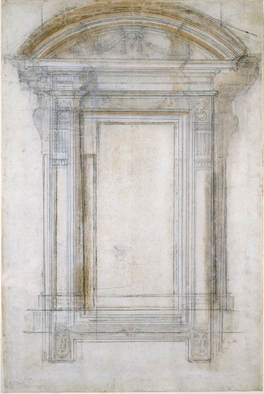 Design för ett fönster, c1490-1560 av Michelangelo Buonarroti