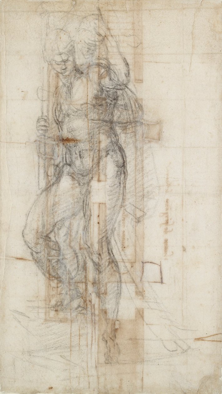 Figur av Kristus som stiger upp ur graven, c1490-1560 av Michelangelo Buonarroti