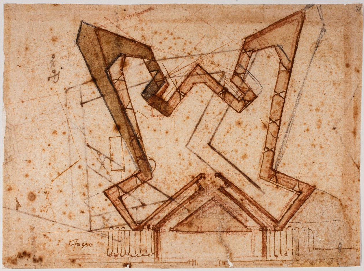 Befästning av porten till ängen av Michelangelo Buonarroti