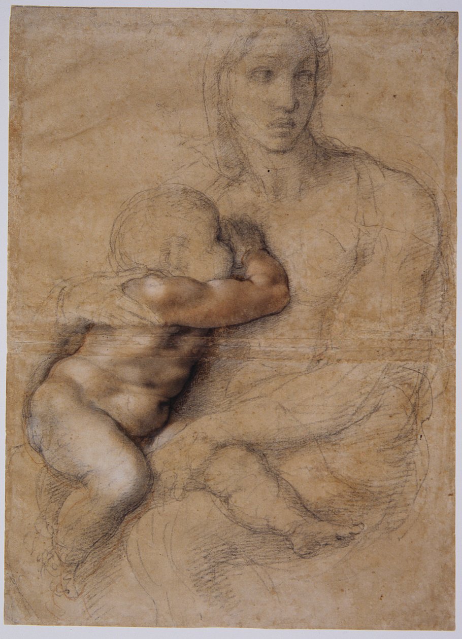 Madonna och barn, ca. 1525 av Michelangelo Buonarroti