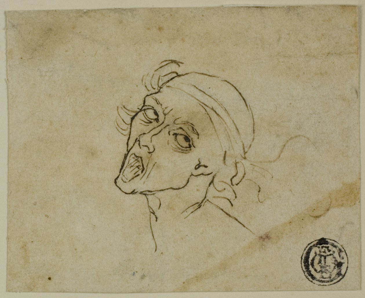 Manligt huvud av Michelangelo Buonarroti