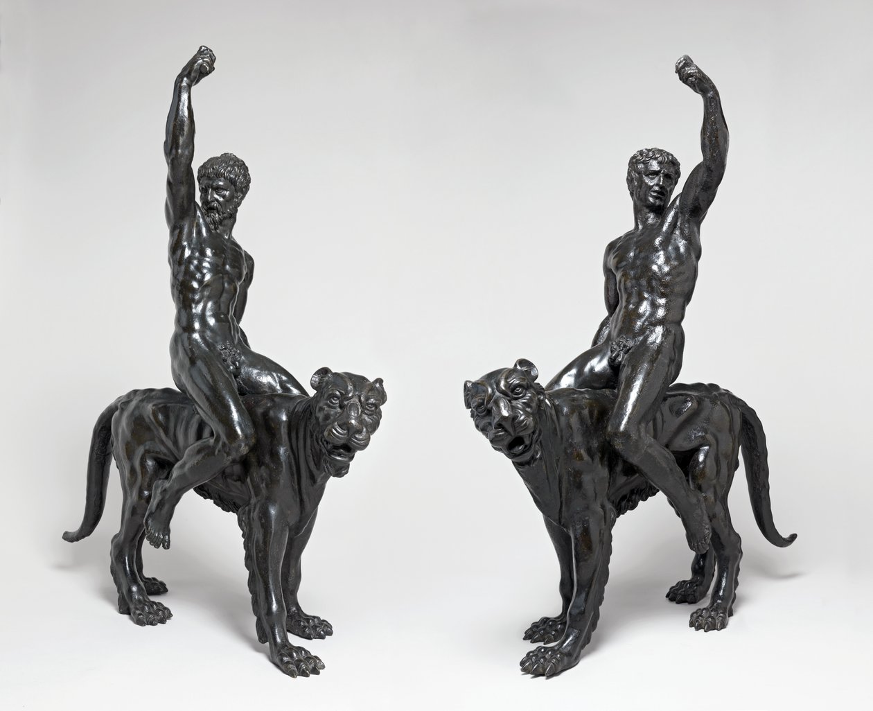 Naken bacchants rider pantrar, ca 1506-08 (brons) av Michelangelo Buonarroti