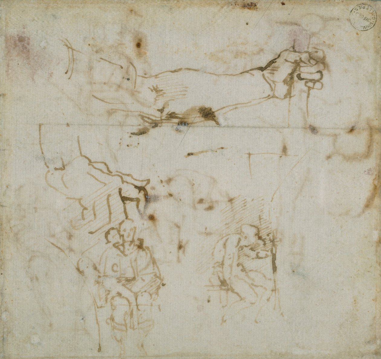 Sida från en skissbok, c1490-1560 av Michelangelo Buonarroti