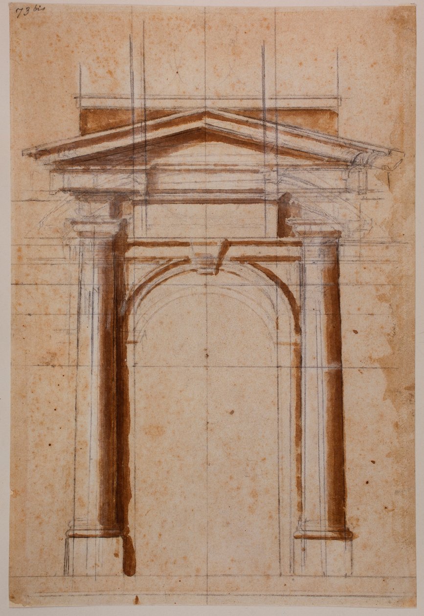 Portalstudie av Michelangelo Buonarroti