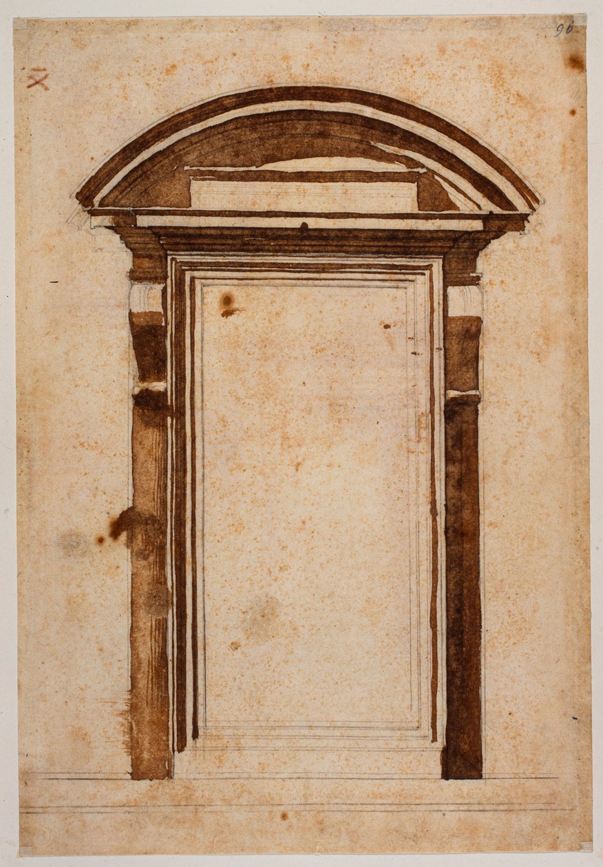 Portalstudie för Laurentian Library av Michelangelo Buonarroti