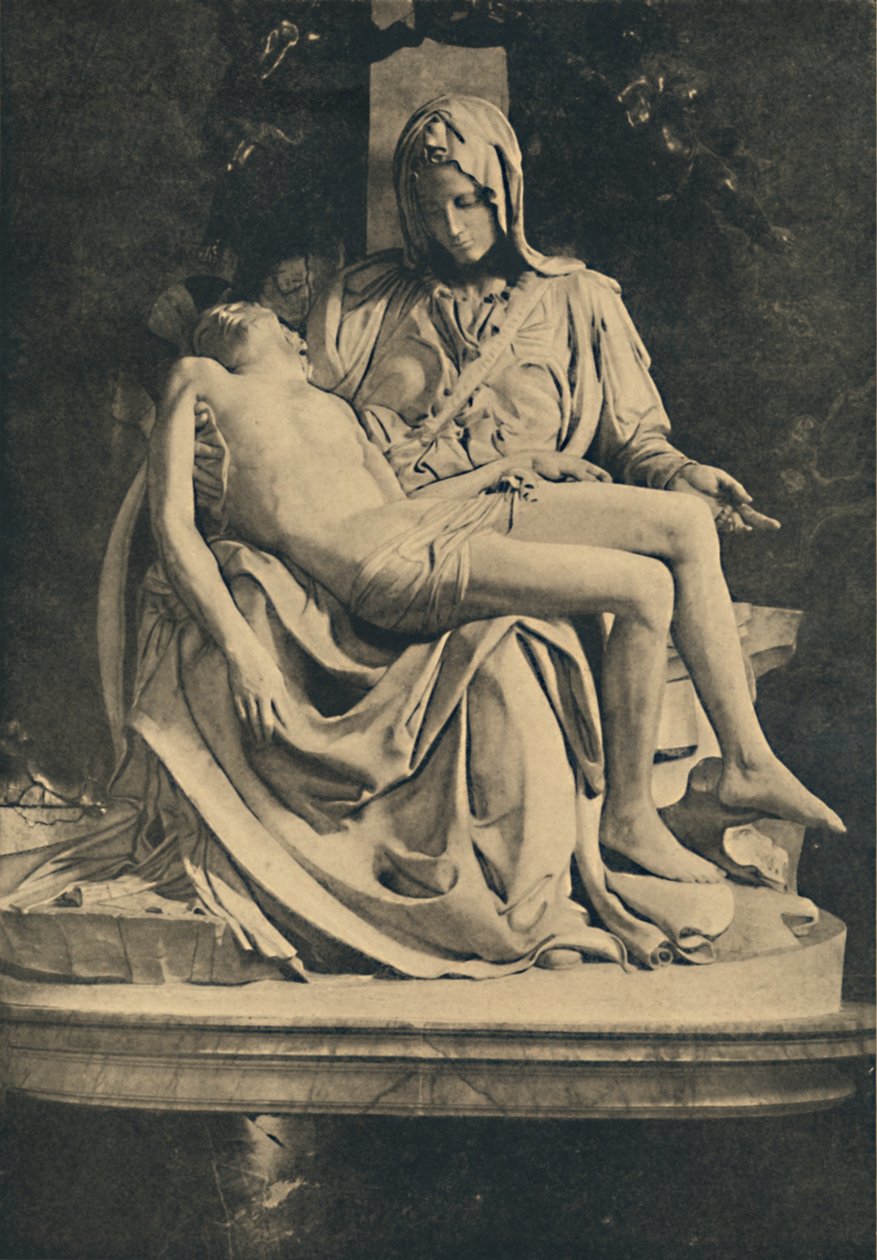 Roma - Peterskyrkan. Pieta av Michelangelo, 1910 av Michelangelo Buonarroti