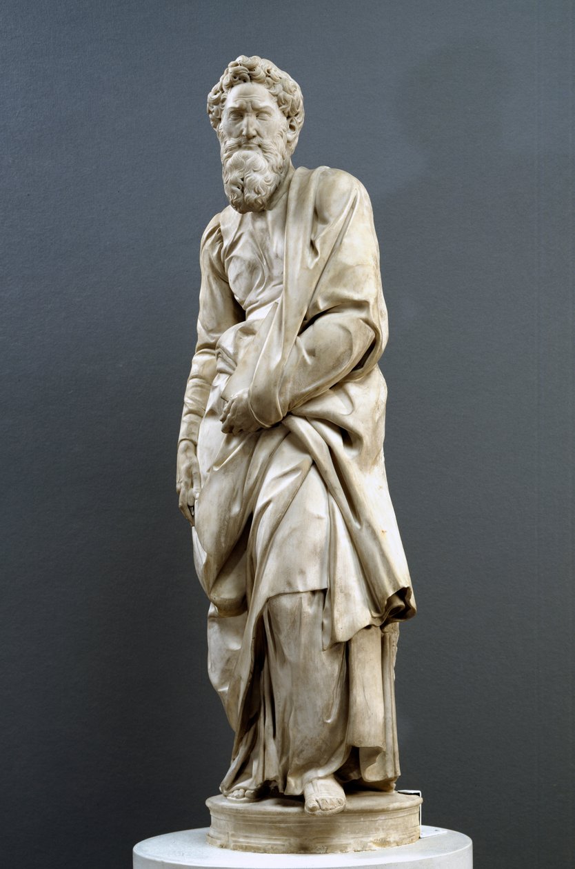 Saint Paul, från Piccolomini-altaret, 1501-4 (marmor) (se 134171 och 134173) av Michelangelo Buonarroti