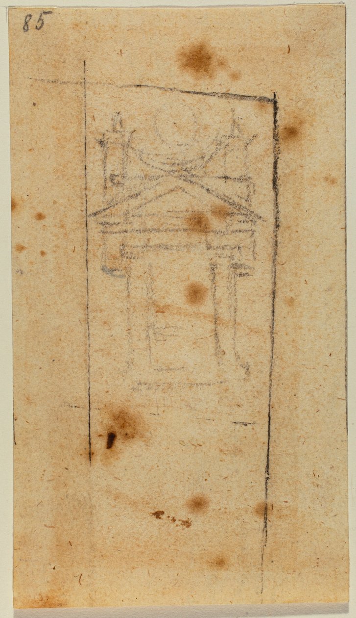 Skiss av ett fönster av Michelangelo Buonarroti