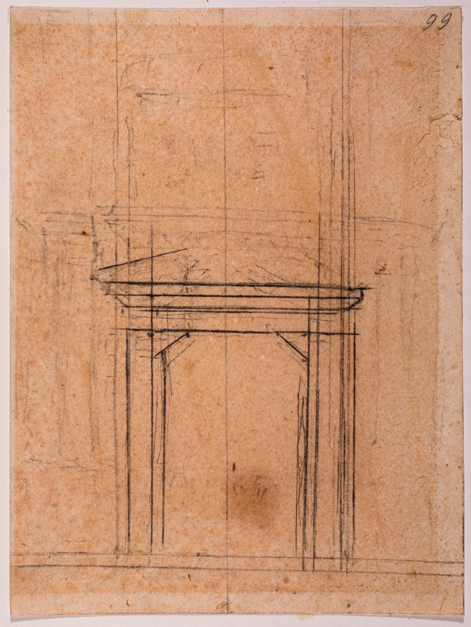 Skisser av en Porta Pia-portal av Michelangelo Buonarroti