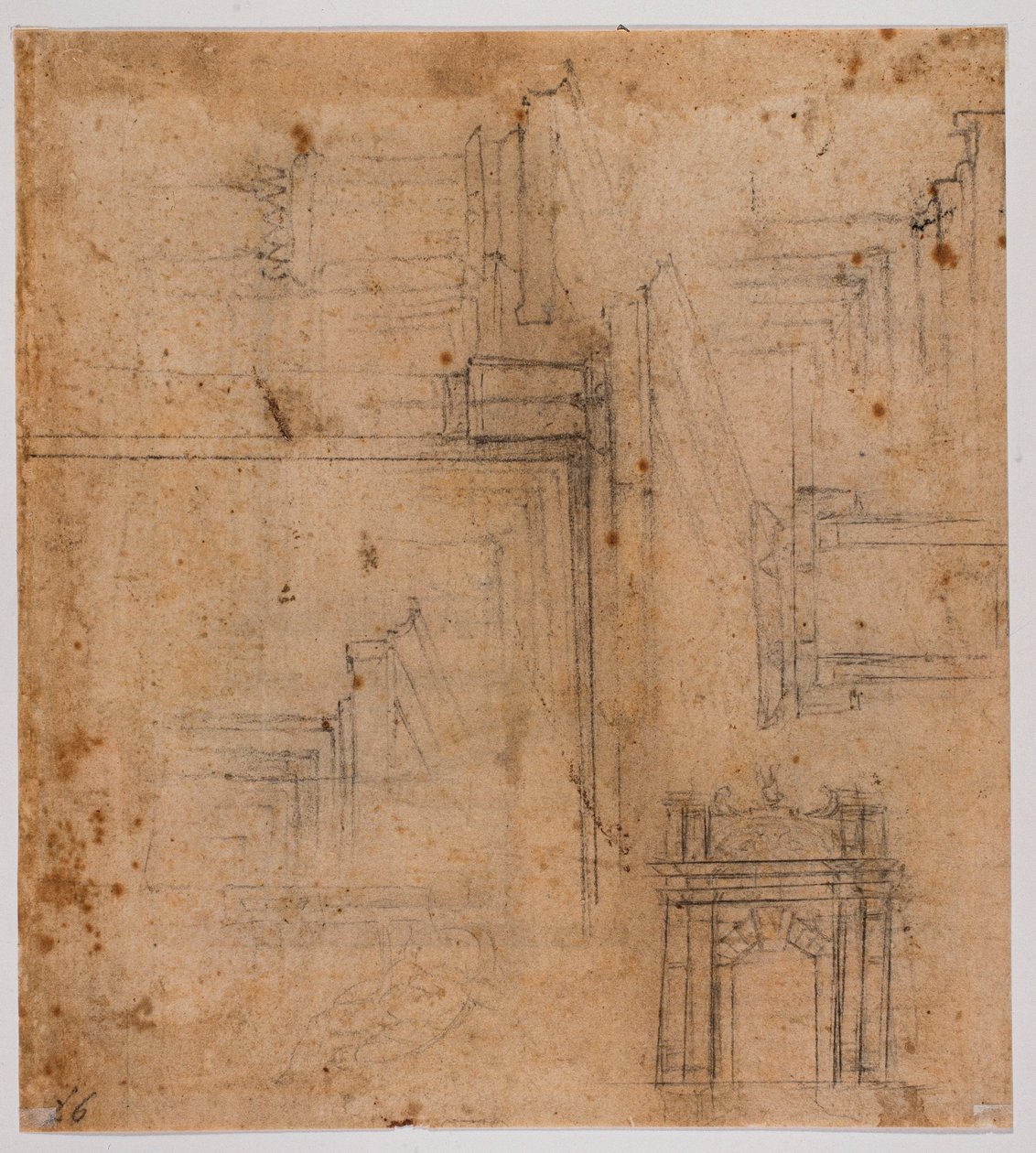 Skisser av dörrar och fönster av Michelangelo Buonarroti