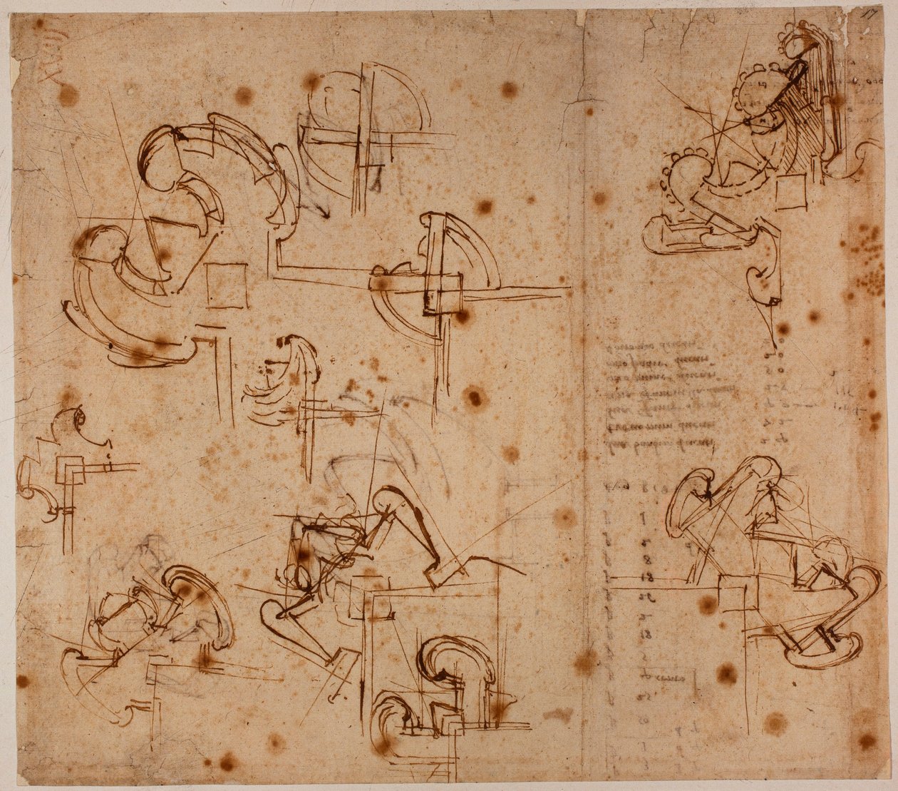 Studier av befästningar för en port av Michelangelo Buonarroti