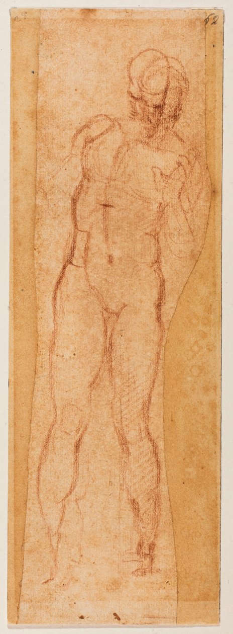 Studie för en manlig figur av Michelangelo Buonarroti