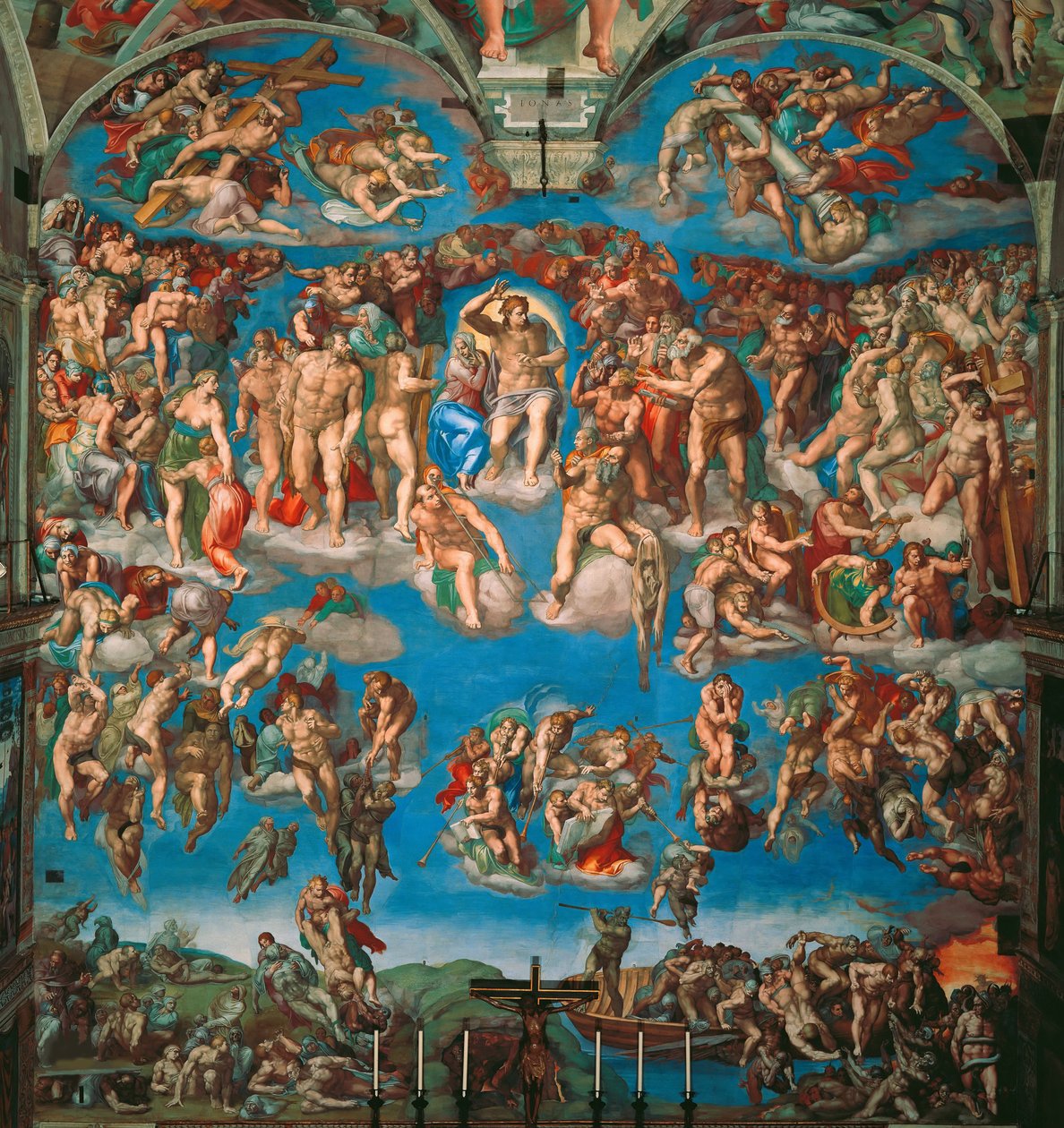 Sixtinska kapellets sista domsfresk i Vatikanen, 1536-1541. av Michelangelo Buonarroti