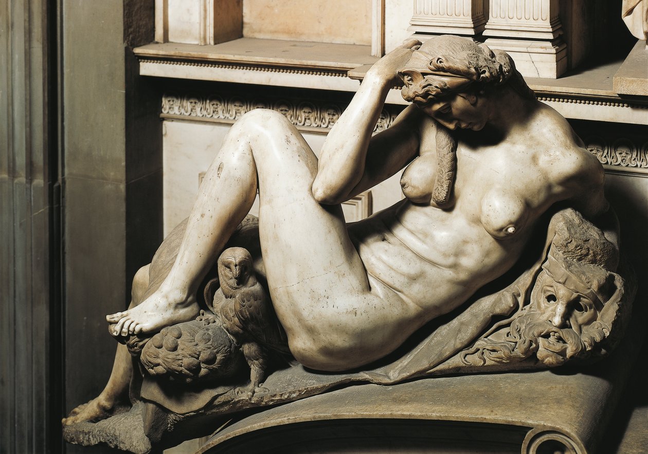 Natten, detalj från graven av Giuliano de