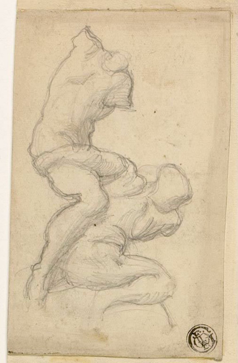 Två kämpande figurer av Michelangelo Buonarroti