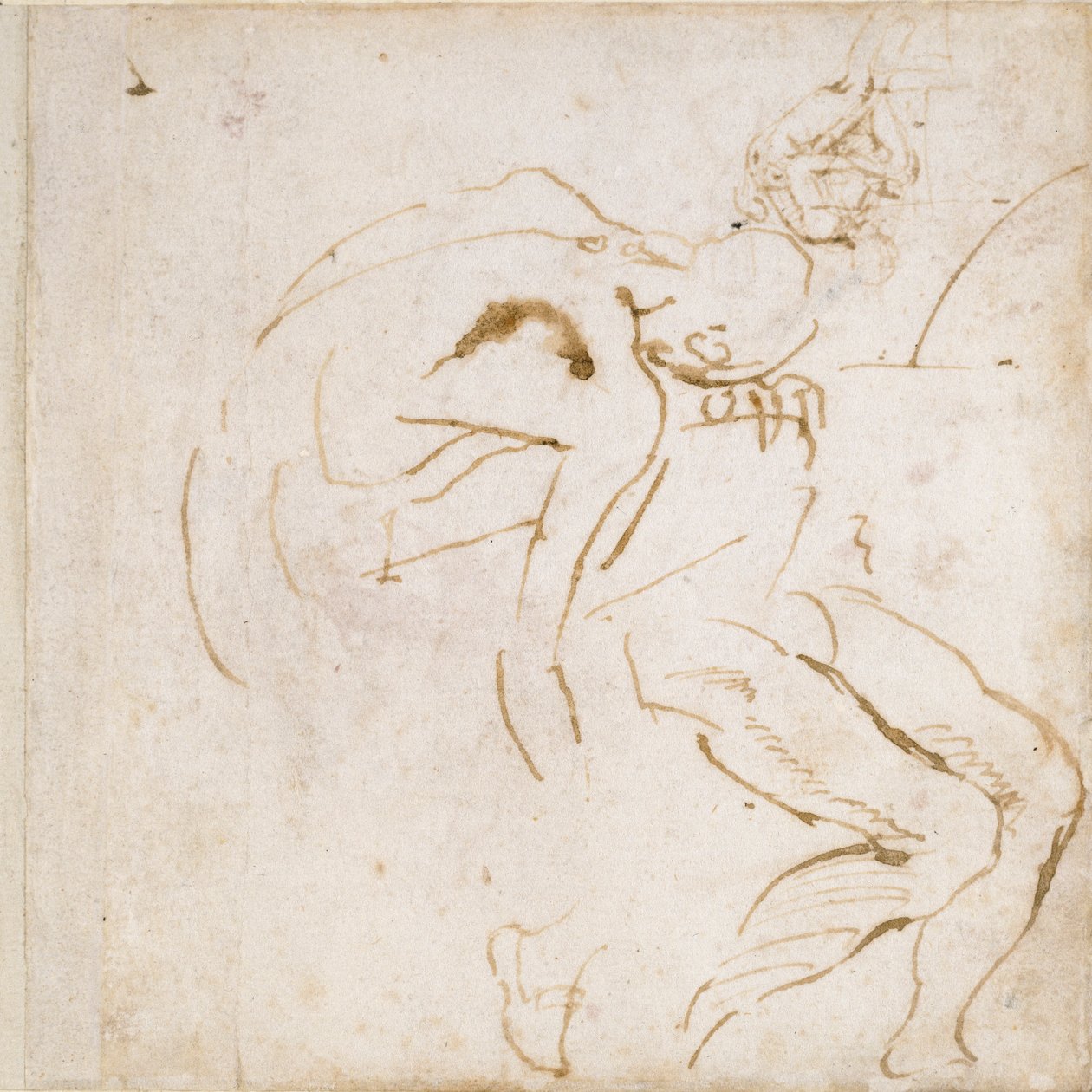 Två partiella figurstudier, c1490-1560 av Michelangelo Buonarroti