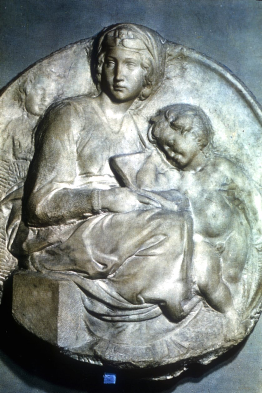 Jungfru och barn, 1504-1505 av Michelangelo Buonarroti