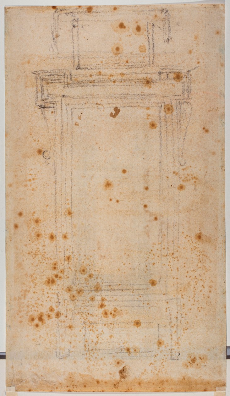 Fönsterdesign och studier för Laurentian curtilage av Michelangelo Buonarroti