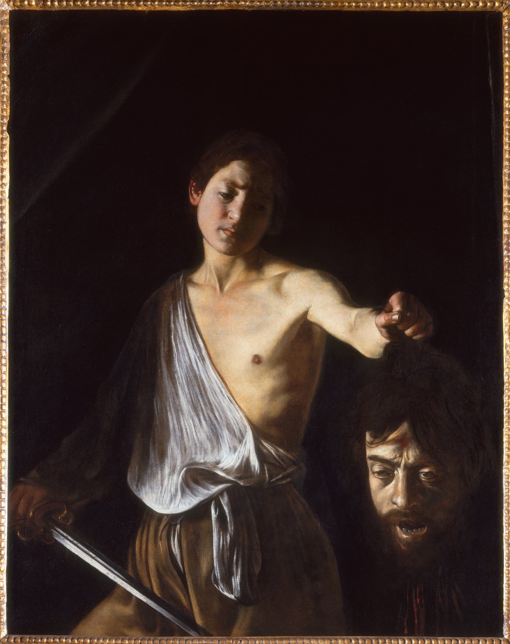 David med huvudet av Goliat, 1609-1610. av Michelangelo Caravaggio