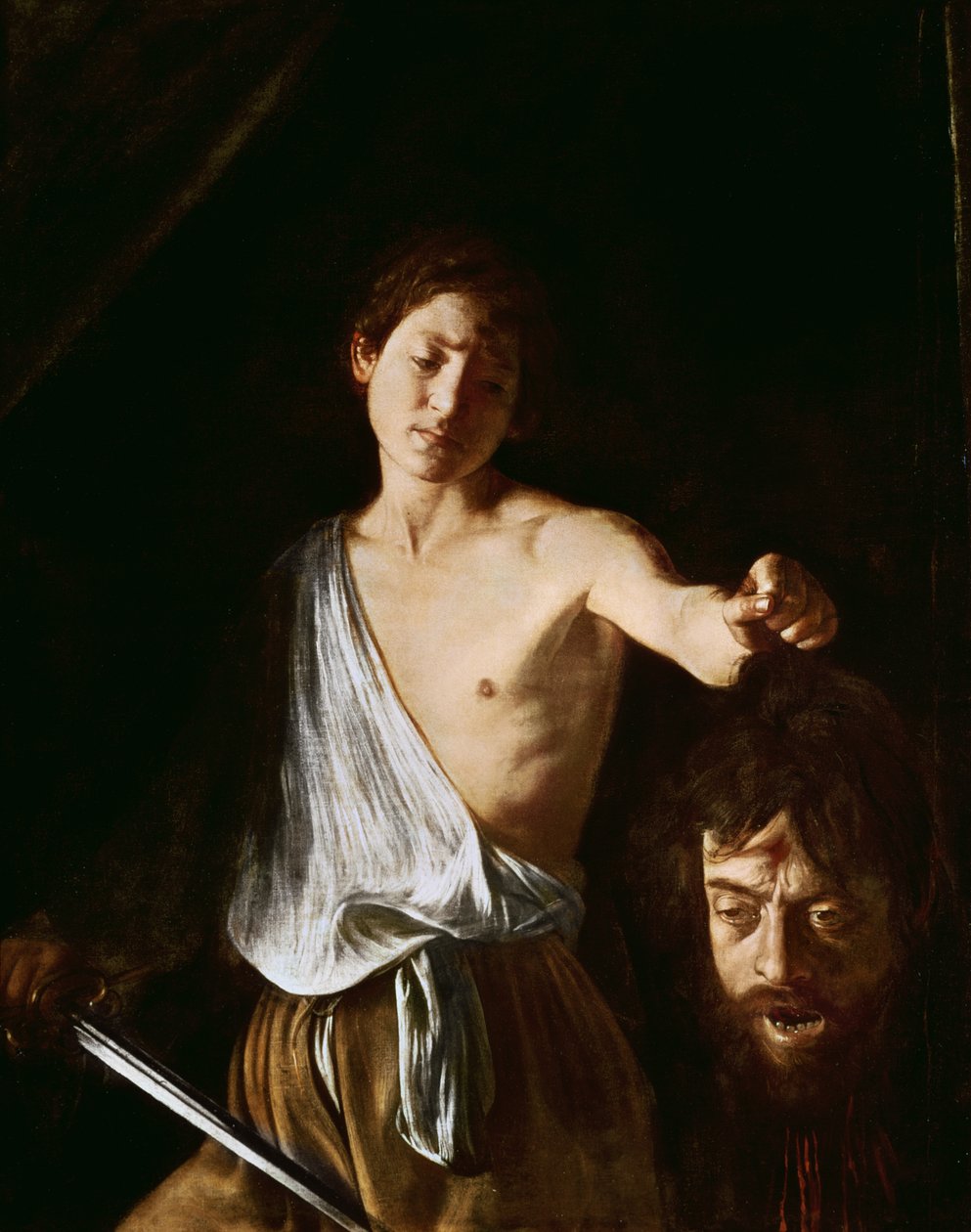 David med Goliats huvud, 1606 (för detaljer se 100350) av Michelangelo Merisi Caravaggio