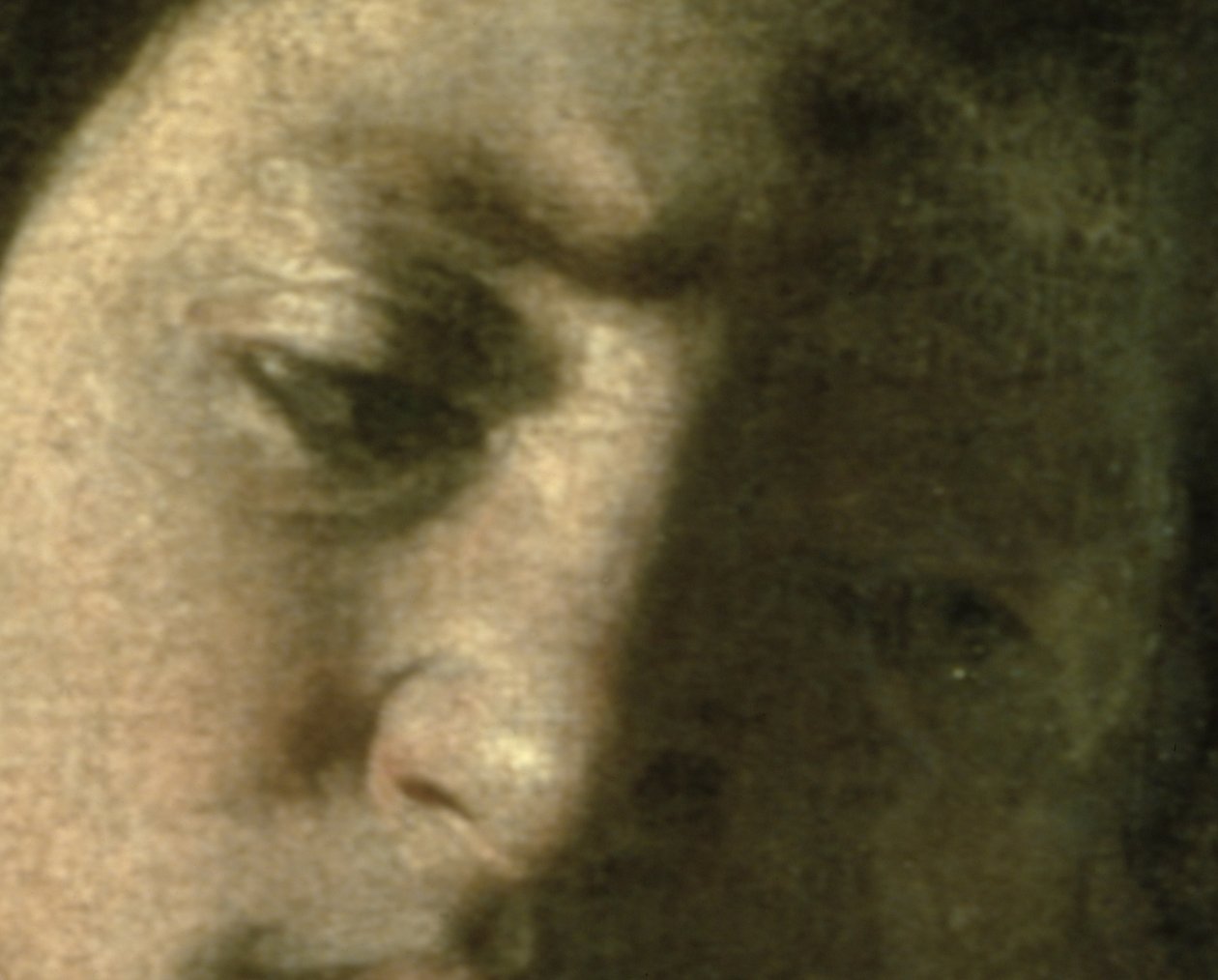 David med Goliats huvud, 1606 olja på duk detalj av 100349 av Michelangelo Merisi Caravaggio