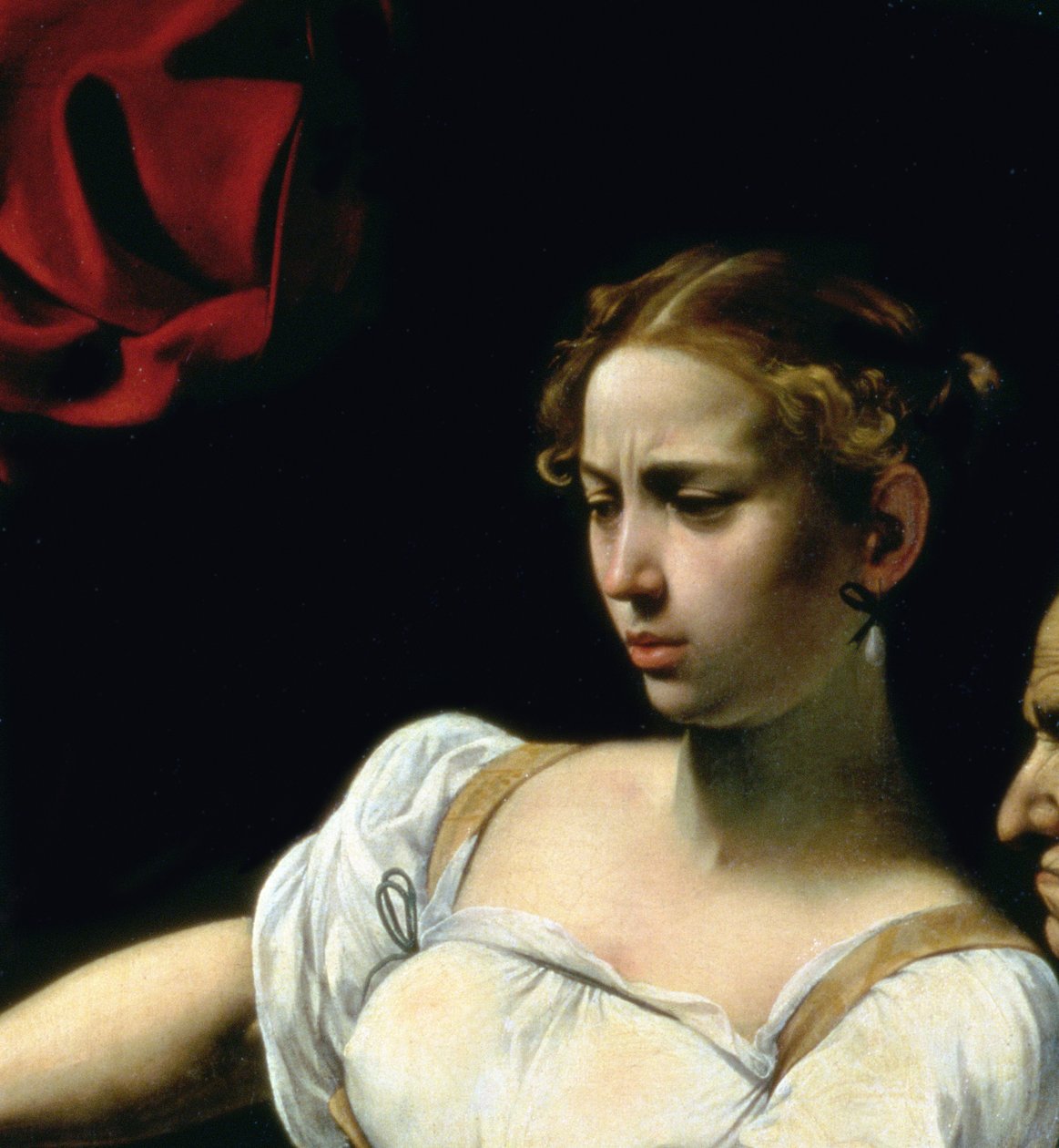 Judith och Holofernes, 1599`olja på dukdetalj av 507191 av Michelangelo Merisi Caravaggio