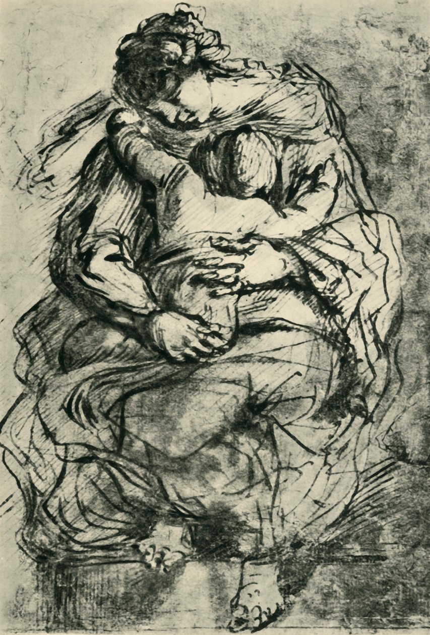 Madonna och barn, sent 1500-tidigt 1600-tal, 1943. av Michelangelo Merisi Caravaggio