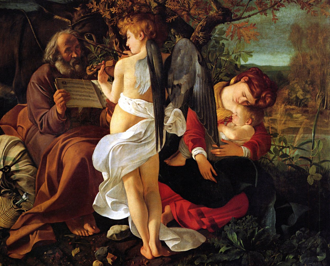 Vila på flykten till Egypten, ca. 1597 av Michelangelo Merisi Caravaggio
