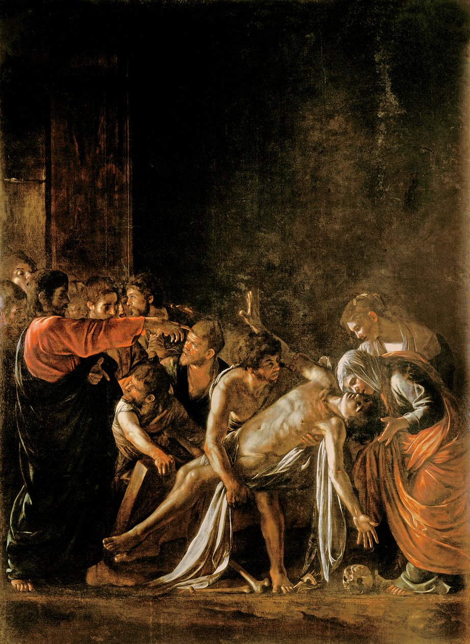 Lasarus uppståndelse (se även 232098,94,95) av Michelangelo Merisi Caravaggio